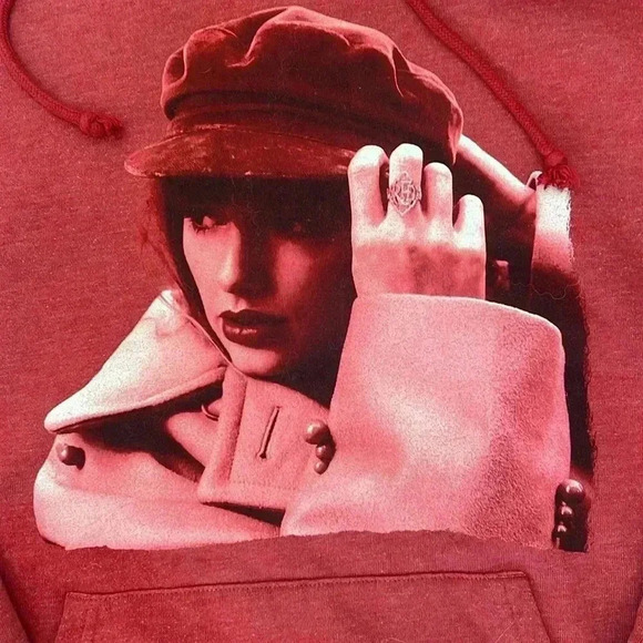 Taylor Swift RED Taylor's Version Hoodie Sweatshirt Size M Album Cover - Picture 3 of 7
